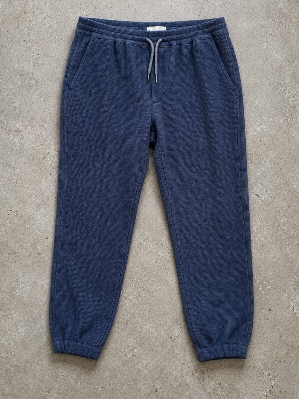 Taylor Stitch Après Waffle Knit Jogger Pants Mens Small Gray Organic Cotton